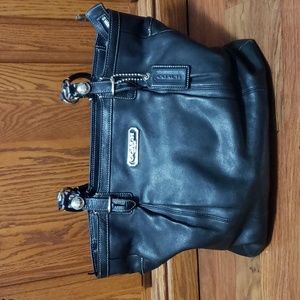 💕 Coach Black Leather Tote Bag 💕